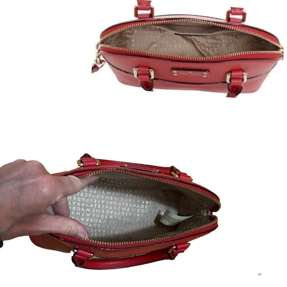 Kate Spade Mini Carli Grove Street Leather Crossbody Purse in Red Carpet w/COA - Picture 11 of 13